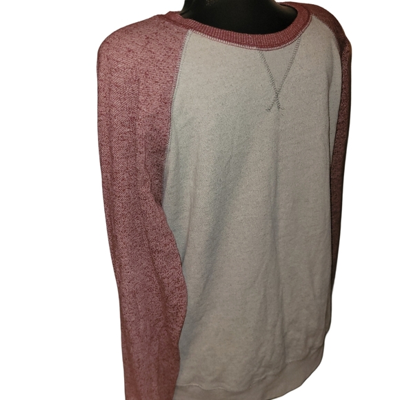 Element Gray and Burgundy Raglan Sweatshirt L - Picture 3 of 5